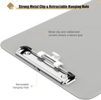 Hongri Plastic Clipboard with Pen Holder, Gray 8.5x11 Letter Size Clip Board for Classroom, Office, Students, Nurses and Women, Low Profile Clip, Size 12.5 x 9 in(Pack of 2)