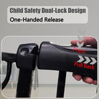 Heavy Duty Baby & Dog Safety Gate 86-104.7 Inch, Black Metal, Pressure Mounted No Drilling Pet Gate for Large Openings