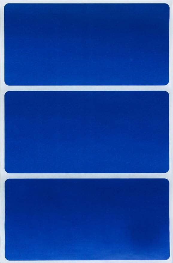 Royal Green Rectangular Stickers Color-Coding Labels for Organizing, Moving, and Storage Boxes 4" x 2" Stickers to Write On Name Tags, 45-Pack (Blue)