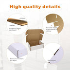 50 Pack 6x4x2'' Small Shipping Boxes, Corrugated Cardboard Mailers for Business, White (CM642)