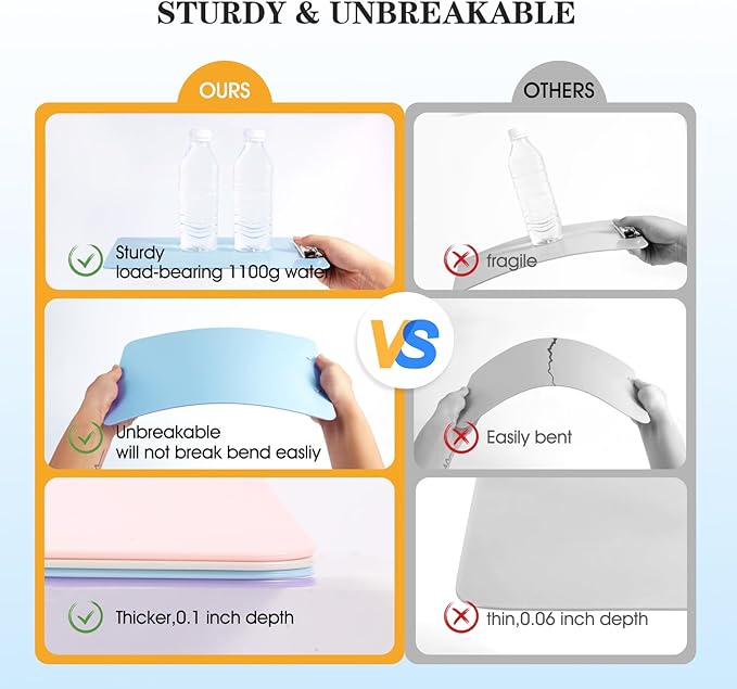 2 PCS Clipboards with Pen Holder,Standard Letter Size A4,Heavy Duty Clip Boards 8.5x11,Cute Clipboards for Women Kids Students,Nurses,School Office Home Supplies,Light Blue