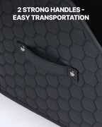 Owleys Car Storage Organizer Bundle - Two Foldable Crates For Groceries, Gear & Trips - Durable SUV And Truck Storage Set - Thoughtful Birthday Gifts For Drivers (Black 17+21)