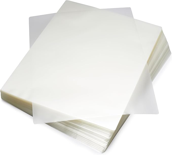 Amazon Basics Clear Thermal Laminating Plastic Paper Laminator Sheets, 9 x 11.5-Inch, 200-Pack, 2.8mil