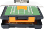 Dexas Clearview Clipcase Dry Erase clipboard, 13.75 x 9.5 Inch, Orange.See Papers Clearly Outdoors,Stay Organized & Dry Ideal for Coaching,Teaching,homeschooling,Art, Trades& Medical pros(Pack of 6)