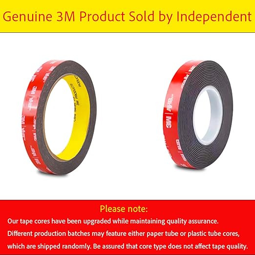 Double Sided Tape Heavy Duty, Waterproof Mounting Foam Tape, 16.5ft Length, 0.59in Width, High Temperature Resistant Adhesive Tape for Car, LED Strip Light, Office Decor, Made of 3M VHB Tape.