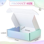Spakon 50 Packs Shipping Boxes Cardboard Corrugated Mailer Packaging Boxes for Small Business Cute Small Box Cardboard Carton Box Mailers for Packaging Product(Candy Color,9 x 6 x 2.36 Inches)