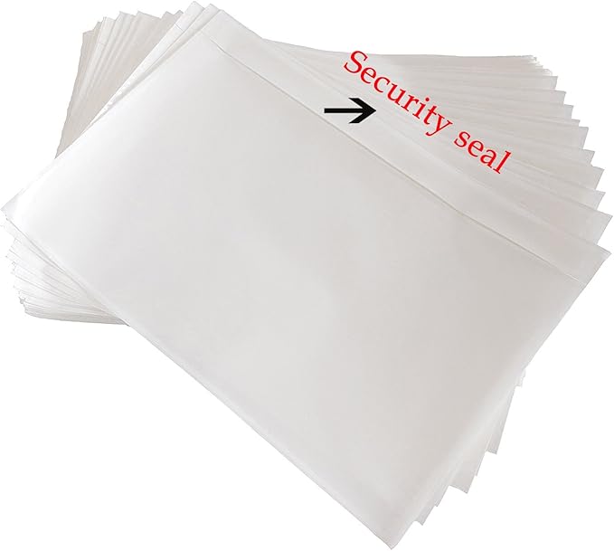 7.5" x 5.5" Shipping Label Sleeves, SJPACK Clear Adhesive Top Loading Packing List/Label Envelopes Pouches(200 Bags)