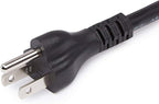 Amazon Basics Extension Cord, 13 Amps, 125V, 3 Foot, Black - Pack of 2