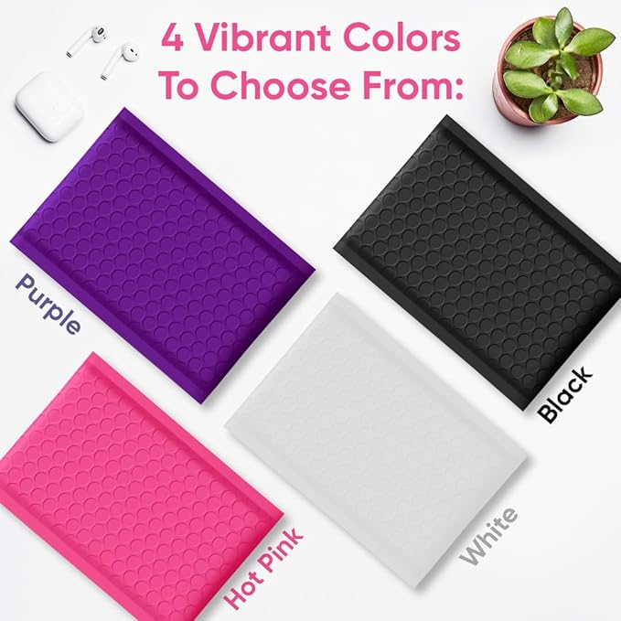 Hot Pink Small Poly Bubble Mailers 4x8 inch #000 | Self Seal Padded Envelopes | Cushioned Bubble Mailer | WaterProof trading card sports card | Lightweight mailing Shipping Bags | 500 Pack Bulk