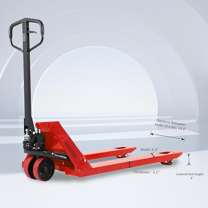 Manual Pallet Jack Truck 6600Lbs Capacity, Professional Pallet Trucks 27" W x 48" L Fork Size
