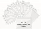 30pcs Self-Adhesive Business Card Protecror,Waterproof Clear Adhesive Label Pockets,Transparent Label Holder with White Card for Cabinet,Storage Bin,Supermarket,Bookself,Mailbox,Tag,Drawers