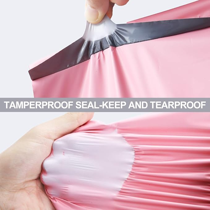 UCGOU Poly Mailers 19x24 Inch Light Pink 100 Pack Extra Large Shipping Bags Strong Thick Mailing Envelopes Self Seal Adhesive Waterproof and Tear Proof Boutique Postal for Clothing Quilt and More