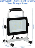 UFOND 4000 Lumen LED Work Light with Stand,40W Waterproof Portable Flood Lights, Worklight Brightness Angle Adjustable, with Switch Power Cord, Suitable for Construction Sites, Garage Workshop