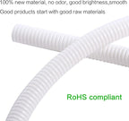 Alex Tech 100ft - 1/4 inch Split Wire Loom Tubing - White