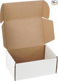 10 Pack 9"x6"x4" inch Small Shipping Boxes White Corrugated Cardboard Box for Small Business, Mailer, Shipping, and Packing