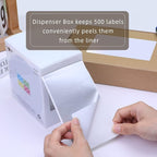 PARLAIM 3" x 5" Rectangle Adhesive Permanent Color Code Stickers,500 per Dispenser Box Roll Square Label Inventory Stickers (Silver)