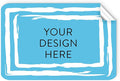100 Custom Vinyl Stickers - Upload Your own Image, Text, Design, Logo - Personalized Logo Labels for Handmade, Packaging, Bottle, Jars, Candle, Brand Stickers (Blue Swirls, 5x3)