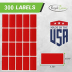 Royal Green Colored File Stickers 1.57 inch x 0.75 inch - Orange Color Code Label Rectangular (40 mm x 19mm) 300 Pack
