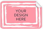 100 Custom Vinyl Stickers - Upload Your own Image, Text, Design, Logo - Personalized Logo Labels for Handmade, Packaging, Bottle, Jars, Candle, Brand Stickers (Pink, 5x3)