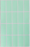 Royal Green Rectangle Shape Sticker Cable Labels 1.57 inch x 0.75 inch Pastel Green (40mm x 19mm) - 1000 Pack