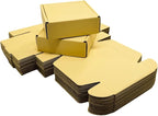 15 Pcs 4.7 x 4.7 x 1.6 Inches Mini Size Corrugated Cardboard Gift Boxes Recyclable Shipping Boxes for Packing Jewelry Ornament Gift Craft Packaging Supplier (Butter Yellow, 4.7 x 4.7 x 1.6")