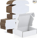 100-Pcs White Small Shipping Boxes - 3 Layer Bulk Corrugated Cardboard Packaging Boxes for Small Business, Ecommerce Mailers, Jewelry Gifts(5.91 x 3.94 x 1.57 Inches)