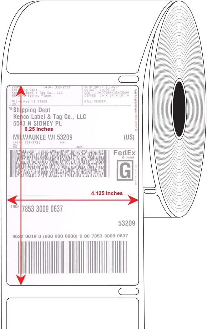 4" x 6" Compatible with Dymo® 4XL Postage Shipping Labels, Compatible with Dymo 1744907 (1 Roll - 220 Labels Per Roll) (24 Pack)