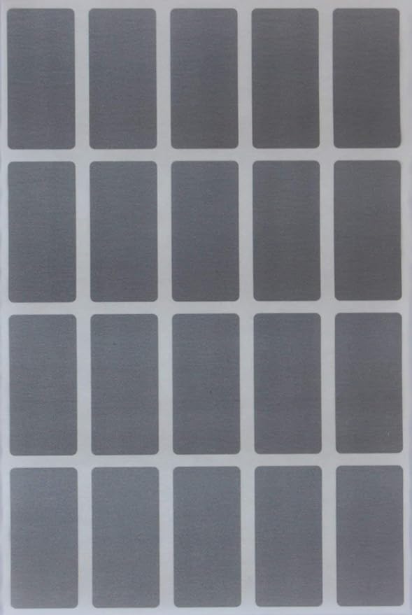 Royal Green Sticker Tags for Kids - Grey Rectangle Labels 1.57 inch x 0.75 inch - Color Coding Stickers (40mm x 19 mm) - 300 Pack