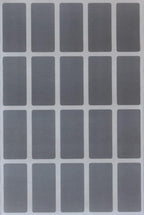 Royal Green Badge Stickers for Kids 1.57 inch x 0.75 inch Rectangular Labels in Color Grey (40mm x 19mm) - 100 Pack