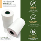 Thermal Paper Roll for Clover Flex Receipt Paper 2 1/4 x 55 (40 rolls)