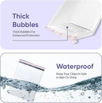 White Small Poly Bubble Mailers 6x10 inch #0 | Self Seal Padded Envelopes | Cushioned Bubble Mailer | Usable Size 6x9 | WaterProof | Lightweight mailing Shipping Bags | 250 Pack Bulk