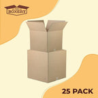 The Boxery Moving Boxes 25-Pack Medium | 18x14x12 inch Brown/Kraft Corrugated Cardboard Packing, Moving & Storage for Business/Home – Durable - Eco-Friendly, Recyclable - Made in the USA