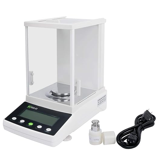 U.S. Solid 1mg Precision Balance, 1200g x 0.001g Analytical Lab Scale with RS232 Interface, Parts Counting, Percentage Weighing, Precise Measurement, g/mg/ct/oz for Scientific Use, Jewelry