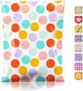 Metronic Poly Mailers 10x13 Inch Shipping Bags for Clothes,Self Adhesive Shipping Envelopes for Small Business,Waterproof Mailers Poly Bags for Shipping,Packaging Mailing Bags Colorful Polka Dots 50pc