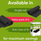 12" x 1200" (100 ft) Black Kraft Paper Roll (Value Pack of 2), 45 lbs Thickness, Made in USA Colored Kraft Paper for School, Bulletin Board - Odorless, Non-Toxic, Safe for Kids