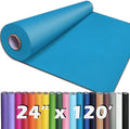 PerkHomy 24" x 1,440" (120') Lake Blue Kraft Paper Roll for Craft Bulletin Board Paper Art Table Covering Crafting Gift Wrapping Bouquet Packing Parcel 80GSM 55LB (Lake Blue, 24" x 120')