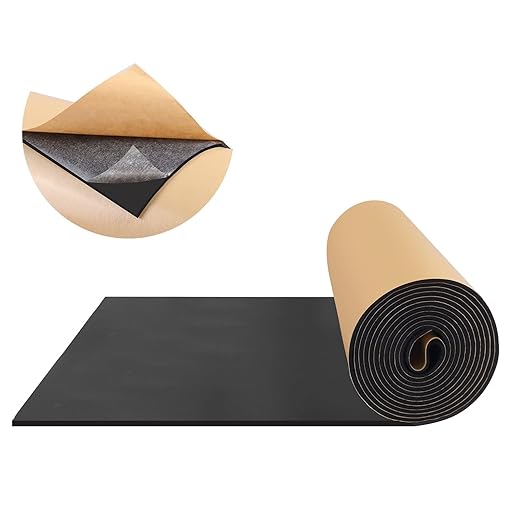 FONUNO Foam Padding Sheets with Adhesive Foam Insulation Neoprene Sheets Closed Cell Insulation Neoprene Rubber Roll for Gaskets Liner Crafts DIY Projects, Black, 12" Wide x 59" Long x 1/8" Thick