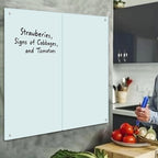 Glass Whiteboard - Glass Dry Erase Board 48" x 72" Magnetic White Board Writing Board White Boards for Walls Wall Office Home
