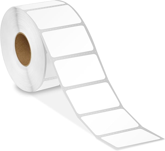Spartan Industrial - 1 1/2" X 1" Direct Thermal Barcode Labels Compatible with Rollo, Zebra, and Other Desktop Label Printers (10 Rolls, 1300/Roll)