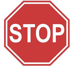 "Stop" Durable Laminated Vinyl Floor Sign- Sign by Graphical Warehouse- 5S Safety and Security Signage, Visual Communication Tool (12")