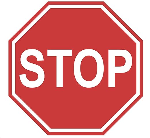 "Stop" Durable Laminated Vinyl Floor Sign- Sign by Graphical Warehouse- 5S Safety and Security Signage, Visual Communication Tool (34")