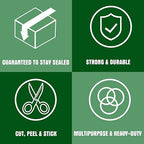 HERKKA Clear Packing Tape, 12 Rolls Heavy Duty Packaging Tape for Shipping Packaging Moving Sealing, 3Mil Thick Clear Packing Tape, 2 inches Wide, 65 Yards Per Roll, 780 Total Yards