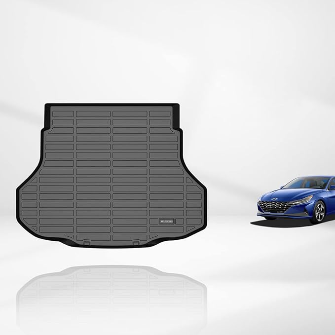 KELCSEECS® All-Weather Cargo Liner for Hyundai Elantra & Elantra N & Elantra Hybrid 2026 2025 2024 2023 2022 2021 Custom Fit Car Floor Mat Trunk Mat - Black