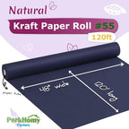PerkHomy 48" x 1,440" (120') Navy Blue Kraft Paper Roll for Craft Bulletin Board Paper Art Table Covering Crafting Gift Wrapping Bouquet Packing Parcel 80GSM 55LB (Navy Blue, 48" x 120')