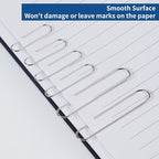1800 Paper Clips Assorted Sizes Large, Medium and Small, Durable and Rustproof, Paperclips for Office School and Personal Use, Office Supplies Document Organizing (50mm, 33mm, 28mm) (Silver)