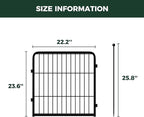 FXW Rollick Unleashed Dog Playpen for Indoor, Yard, RV Camping, 24 inch 2 Panels for Small and Puppy Dogs, Black│Patented