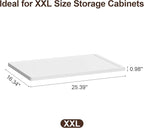 JOYMOOP Foldable Storage Cabinet Top Cover, Fits XXL Storage Boxes, Durable, Easy to Install, Dustproof and Waterproof, White