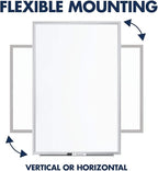 Quartet Magnetic Dry Erase White Board, 3' x 2 Whiteboard, Nano-Clean Surface Resists Ink Stains, Silver Aluminum Frame (SM533)