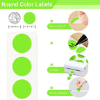 1 Inch Circle Dot Stickers 6000PCS Color Coding Thermal Labels Dots Writable Printable Small Round Stickers for Office, Classroom, Inventory, Garage, Organizing Storage, 6 Mixed Color