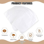 Cholemy 200 Pcs 9.5 x 12 in Clear Packing List Envelopes Shipping Pouches Mailing Shipping Label Sleeves Clear Adhesive Pockets Protectors Slip Envelope Pouches Holders Cover Enclosed Bag for Packing